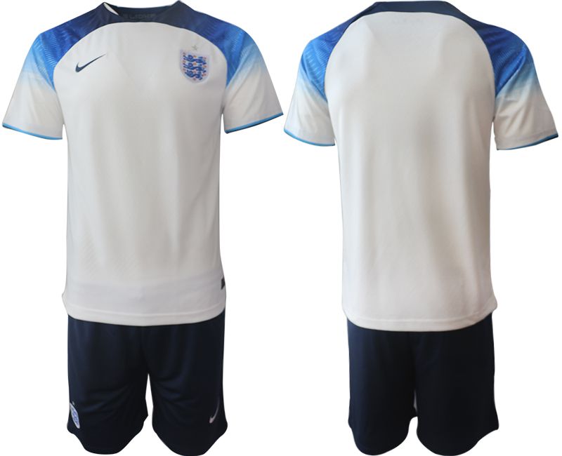 Men 2022 World Cup National Team England home white blank Soccer Jerseys